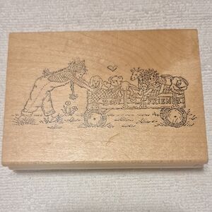 Best Friends Wooden Rubber Stamp